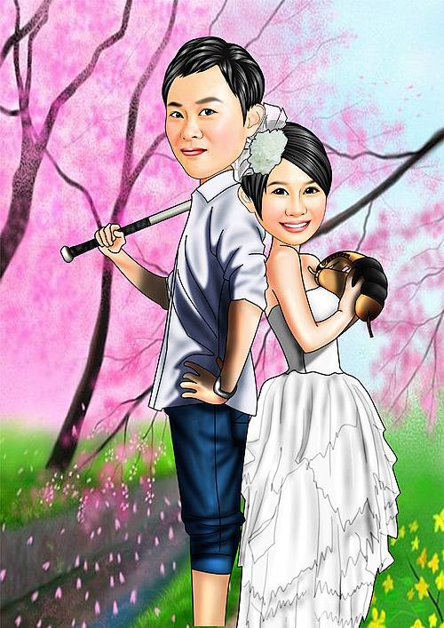 q版漫画 人像彩绘